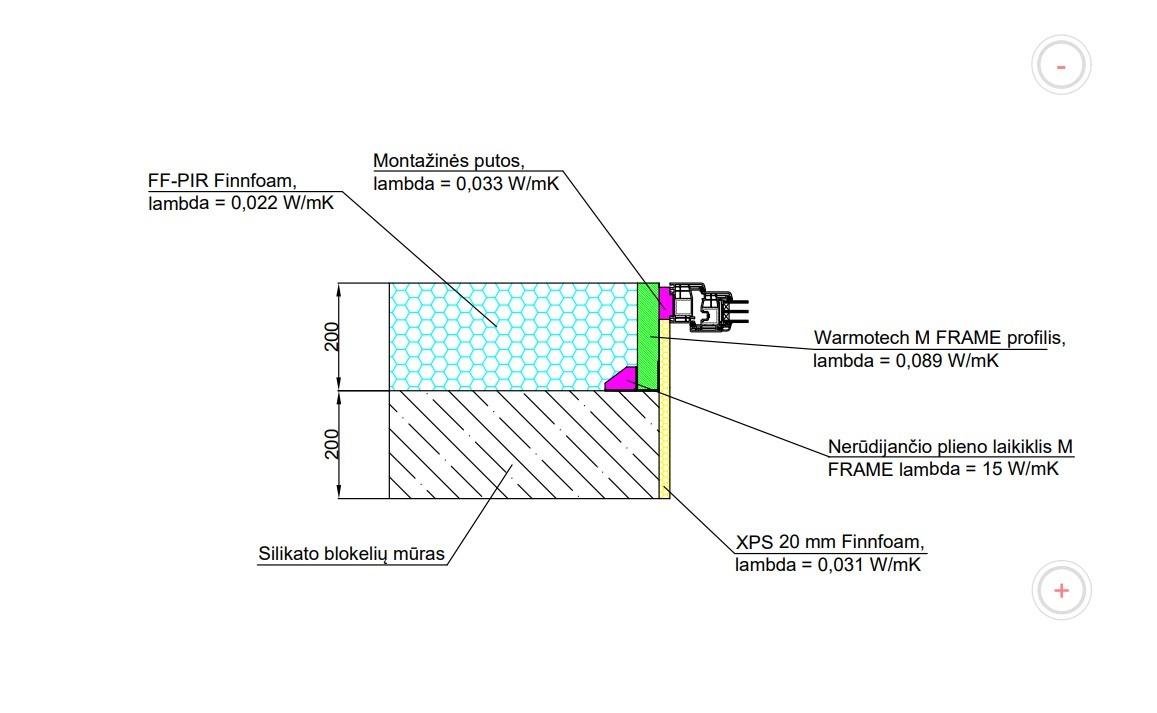 lango_montavimo_siltinimo_sluoksnyje_schema
