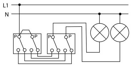 perjungiklio pajungimo schema