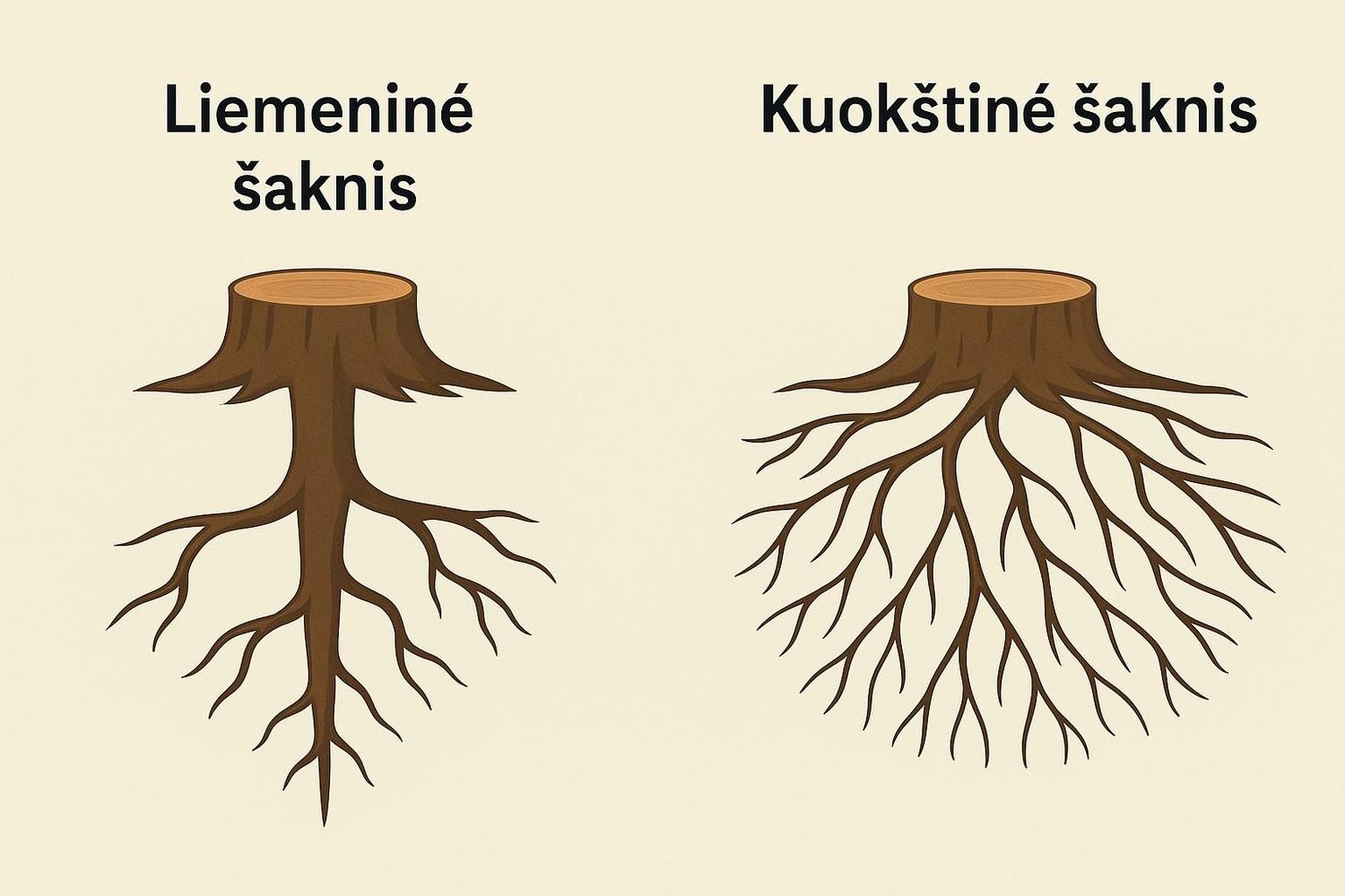 kelmų šaknų sistema