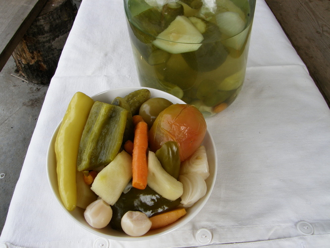 Marinuotų daržovių mišrainė