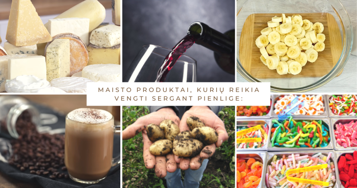 Maisto produktai, kurių reikia vengti sergant pienlige